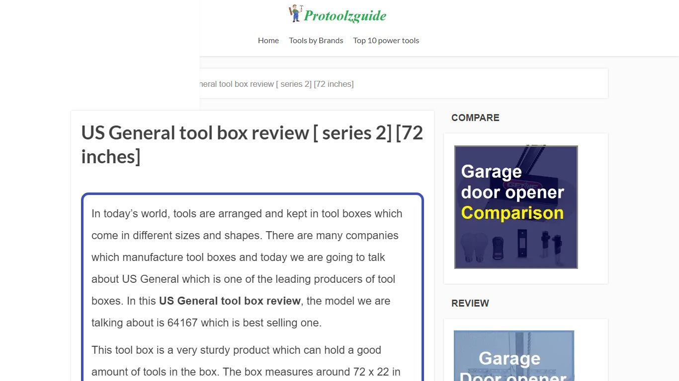 US General tool box review - Read this before buying - protoolzguide