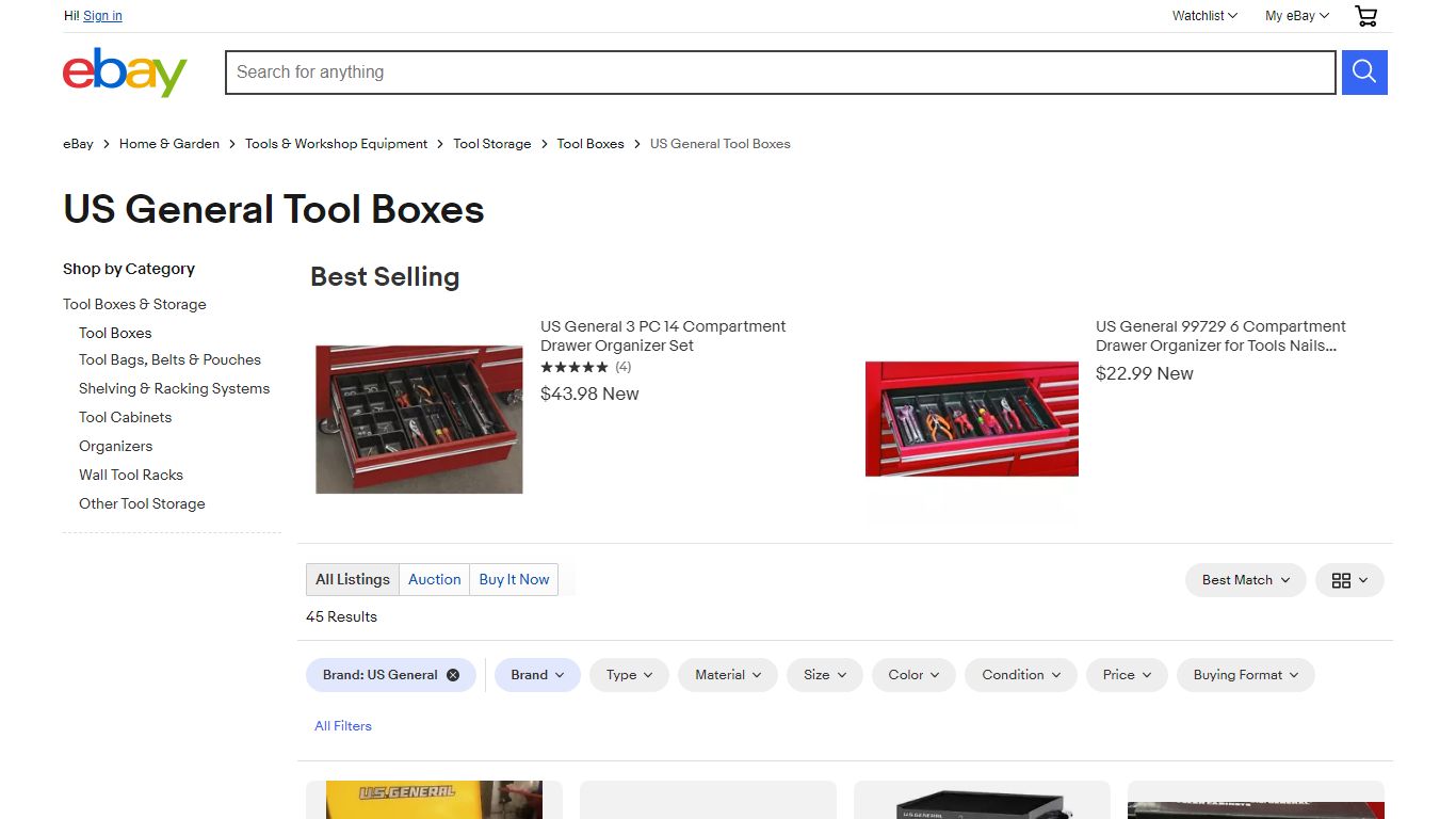 US General Tool Boxes for sale | eBay